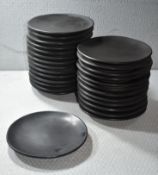 27 x Artisan Irregular 18cm Side Plates in Black - Ref: SWA318