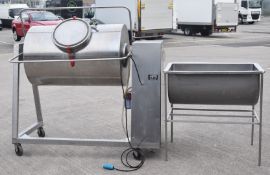 1 x Roschermatic TUE400 Tumbler - 400l Capacity With Horizontal Chamber - Stainless Steel