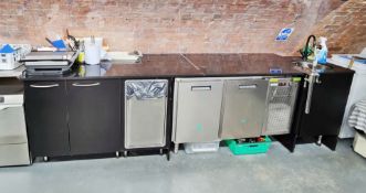 1 x Prep Counter Featuring a Granite Worksurface, Waste Bin, Cupboard, Sink Bowl With Mixer Tap