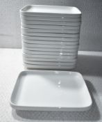 16 x Bauscher Raised Rim White Porcelain 20cm Plates - Ref: SWA281