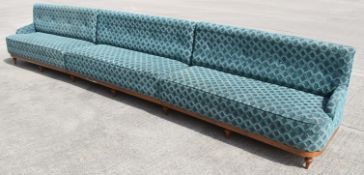 1 x 4.8-Metre Long Freestanding Upholstered Restaurant Seating Bench in 3-Sections