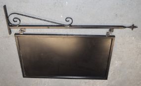 1 x Wall Mounted Pub Style Swinging Sign in Black