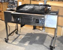 1 x Angelo Po Chargrill Countertop Gas Griddle With Stand on Castors - Recently Removed From a