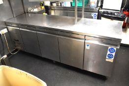 1 x Williams 4 Door Countertop Refrigerator With Passthrough and Ticket Rails - Size: H86/128 x W230