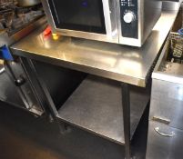 1 x Stainless Steel Prep Bench - Size: H84 x W80 x D75 cms