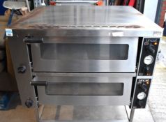 1 x Lincat P0430-2 Electric Twin-Deck Pizza Oven With Stand - 3 Phase - RRP £3,249