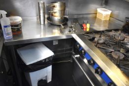 1 x Stainless Steel Prep Bench - Size: H90 x W160 x D60 cms