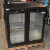 1 x Osborne Two Door Backbar Bottle Cooler - Size: H90 x W90 x D53 cms - CL011 - Ref: JCTG143 -