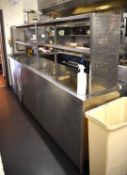 1 x Infrico 4 Door Countertop Refrigerator With Passthrough Shelves and Ticket Rails