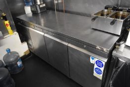 1 x Williams 3 Door Countertop Refrigerator - Size: H86 x W183 x D66 cms