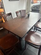 1 x Restaurant Dining Table - Size: W150 x D70 cms
