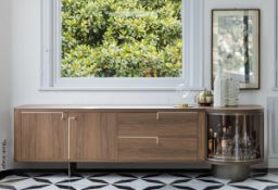 1 x PORADA 'Rondo 2' Luxury 2.7-Metre Solid Canaletto Walnut Sideboard - Original Price £15,200