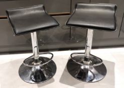 2 x Adjustable Height Bar/Breakfast Stools - CL444 - NO VAT ON THE HAMMER - Location: Altrincham