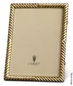1 x L'OBJET Luxury 24-karat Gold-Plated Deco Twist Frame (4