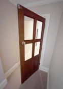 1 x Solid Wood Lockable Internal Door - Ref: PAN127 / INNERHWY - CL896 - NO VAT ON THE HAMMER -