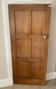 1 x Solid Wood Lockable Internal Door - Includes Handles and Hinges - Ref: PAN122 - NO VAT