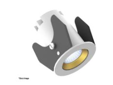1 x ILLUXTRON Strada 35 Downlight - White/Gold - No Dim 475Lm 2700K Lv Cs 40 Deg With Psu -