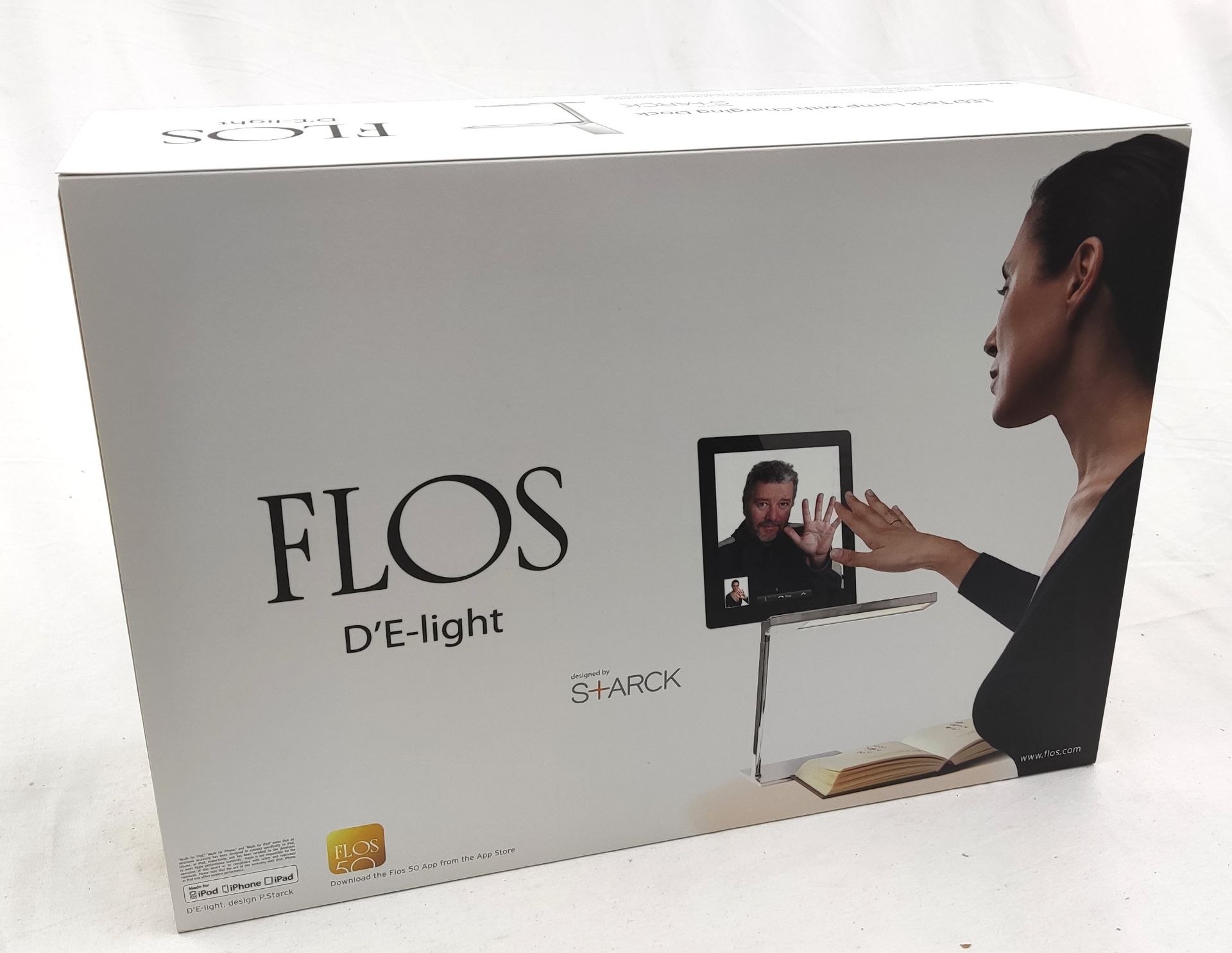 1 x FLOS D'E-Light Led Task Lamp With Ipad Charging Dock 30-Pin - Designed By Starck - Chrome - Image 4 of 5