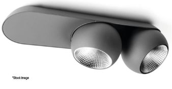 1 x MODULAR LIGHTING INSTRUMENTS Marbul Led Ceiling Adjustable Double Spotlight In Grey - RRP £