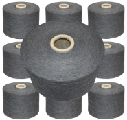 10 x Cones of 1/13 MicroCotton Knitting Yarn - Mid Grey - Approx Weight: 2,500g - New Stock ABL Yarn