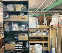 1 x Shelving Unit With Contents Plus a Selection of Assorted Boxes of Various Stock