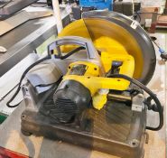 1 x Dewalt Electric 355mm Metal Cutting Chop Saw - 2200w - 110v - Model DW872L-XW