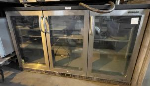 1 x Gamko Triple Door Back Bar Bottle Cooler With Stainless Steel Doors - Year: 2019 - RRP £2,400