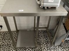 1 x Stainless Steel Prep Table With Bin Chute