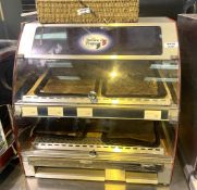 1 x Grab and Go Hot Food Countertop Display Cabinet