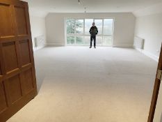1 x Luxury Wool Master Bedroom Carpet in a Neutral Tone with Premium Underlay - Ref: UPSTRS/1 -