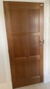 1 x Solid Wood Lockable Internal Door - Ref: PAN202 / PLYRM - CL896 - NO VAT ON THE HAMMER -