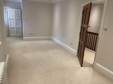 1 x Luxury Wool Front Bedroom Carpet in a Neutral Tone with Premium Underlay - Ref: UPSTRS/9