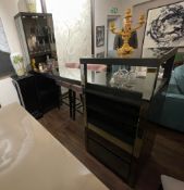 1 x Designer Brand Mirrored Home Bar - Furniture Showroom Example