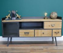 1 x Dutch Import Retro Industrial-Style Sideboard With 4-Drawer Storage - Original Price £430.00