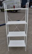 1 x White 4-Tier Shelving Unit - 148(H) x 60(W) x 35(D) cms - Ref: K237 - CL905 - Location: Altrinch