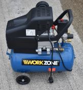 1 x WORKZONE Wwc 25/15 Air Compressor - 24L Receiver, 2.5Hp - RRP £190 - Ref: K260 - CL905 - Locatio