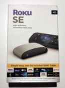 1 x Roku SE TV Streaming Box - Stream Free TV, Live News, Sports, Movies, Music and More - New/Boxed
