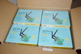 4 x TP Link 300Mbps Wireless N PCI Express Adapters - TL-WN881ND - New Sealed Stock