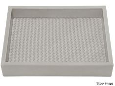 1 x RIVIERE Luxury Italian Leather Artisan Woven Tray (18cm x 24cm) - Original Price £349.00