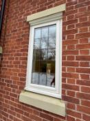 1 x Hardwood Timber Double Glazed & Leaded Window Frame - Ref: PAN147 / M-HALL - CL896 - NO VAT