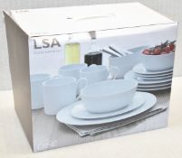 1 x LSA INTERNATIONAL 'Dine' 16-Piece Luxury Porcelain Crockery Set - Original Price £135.00 - Boxed