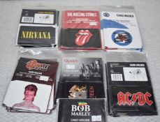 28 x Card Holder Wallets Featuring David Bowie, Nirvana, Rolling Stones, ACDC, Bob Marley, Queen and
