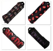 9 x Rock n Roll Pencil Cases - Features Queen, Metallica, Guns n Roses, Rolling Stones and ACDC -