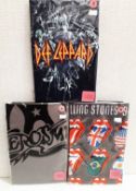3 x Rock and Roll Themed Def Leppard, Aerosmith and The Rolling Stones Short Sleeve Ladies T-
