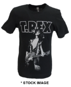 1 x T REX Marc Bolan Logo Short Sleeve Men's T-Shirt by Gildan - Size: Medium - Colour: Black -