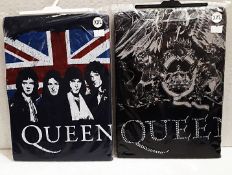 2 x QUEEN Various Designs Short Sleeve T-Shirts - Size: XXL