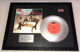 1 x The Who 'I Cant See For Miles' Silver 7 Inch Vinyl - Mounted and Presented in Black Frame
