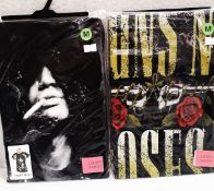 2 x Rock and Roll Themed Slash and Guns N' Roses Ladies T-Shirts - Size: Medium - Officially
