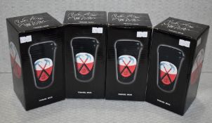 4 x Pink Floyd 'The Wall' Travel Mugs - Presented in Gift Boxes - Officially Licensed Merchandise