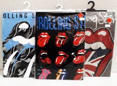 3 x THE ROLLING STONES Various Designs Short Sleeve T-Shirts - Size: Extra Large - Officially